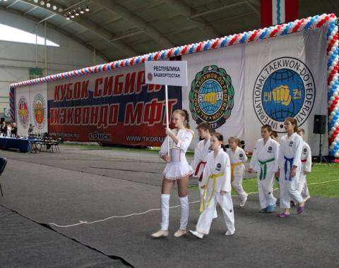 Участники соревнований по тхэквондо Кубок Сибири из Республики Башкортостан